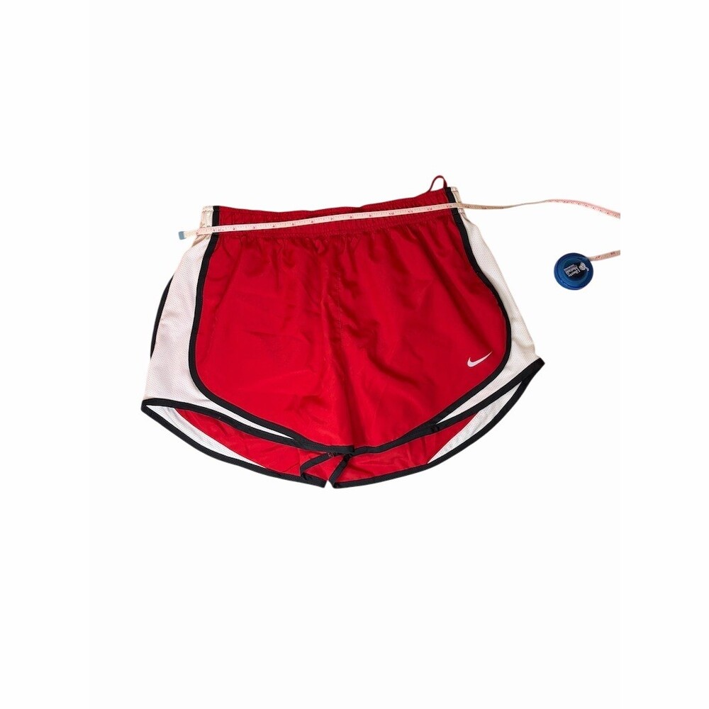Nike Dri-FIT Tempo Womens Running Shorts Red White Black Lined Size M